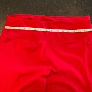 Avia Leggins size 16-18 bright red phone pocket long activewear leggings workout